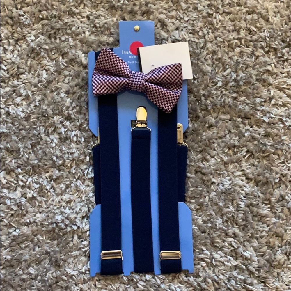 COPY - Isaac Mizrahi bow tie and suspender set